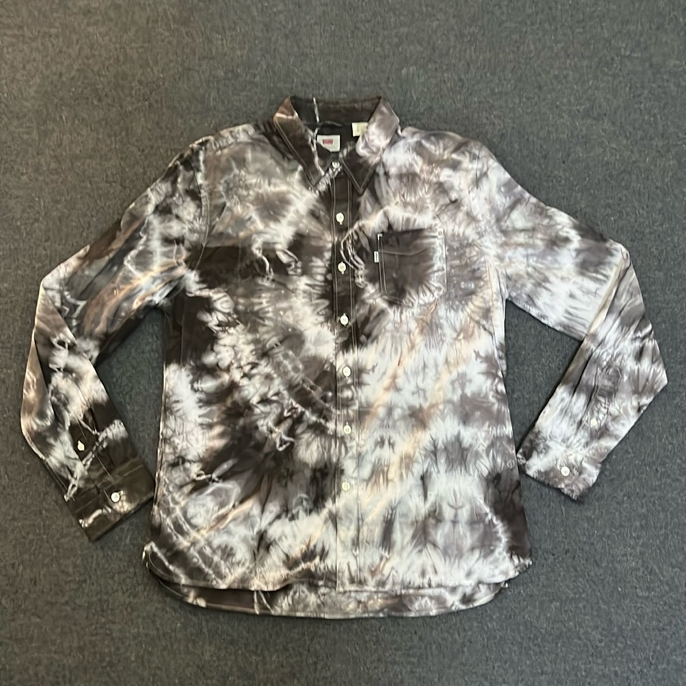 Levi’s Men’s Button Up Tie Dye Work Shirt Size Large